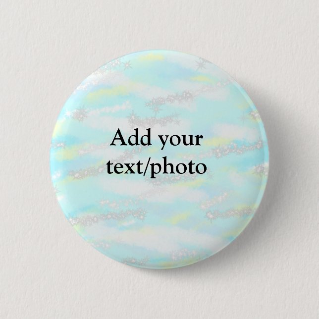 Simple pastel glitter colourful add your text phot 2 inch round button (Front)