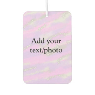 Simple pastel glitter colourful add your text phot air freshener