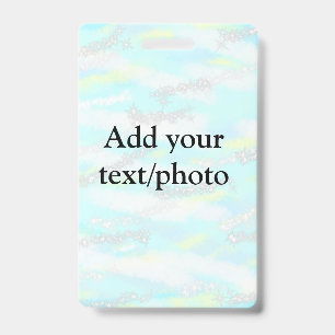 Simple pastel glitter colourful add your text phot badge
