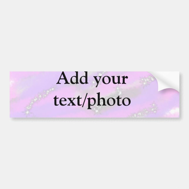 Simple pastel glitter colourful add your text phot bumper sticker (Front)