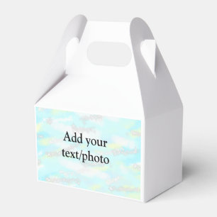 Simple pastel glitter colourful add your text phot favor box