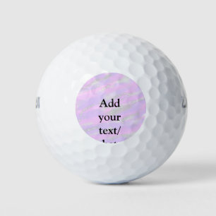 Simple pastel glitter colourful add your text phot golf balls