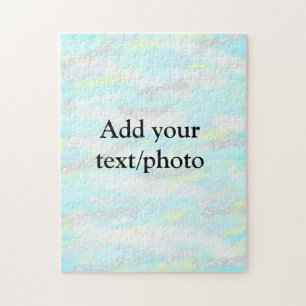 Simple pastel glitter colourful add your text phot jigsaw puzzle