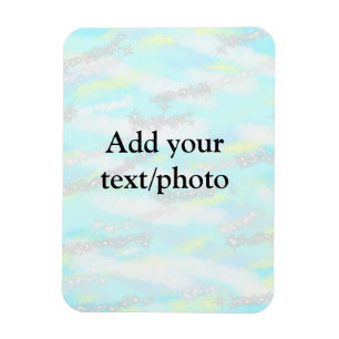 Simple pastel glitter colourful add your text phot magnet