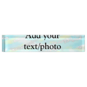 Simple pastel glitter colourful add your text phot nameplate