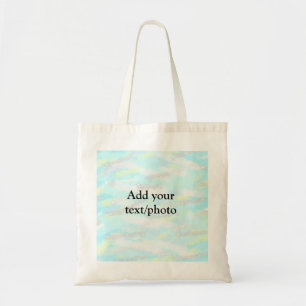 Simple pastel glitter colourful add your text phot tote bag