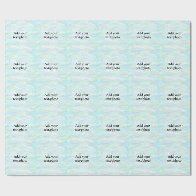 Simple pastel glitter colourful add your text phot wrapping paper (Flat)