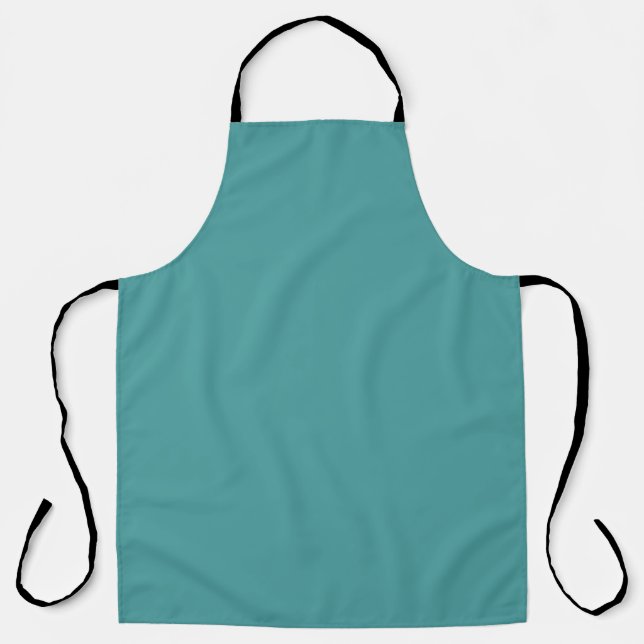 Simple Pastel Green Solid Colour  Apron (Front)