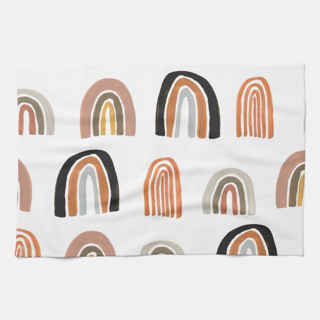 Simple Pastel Rainbow Kids Style Kitchen Towel (Horizontal)
