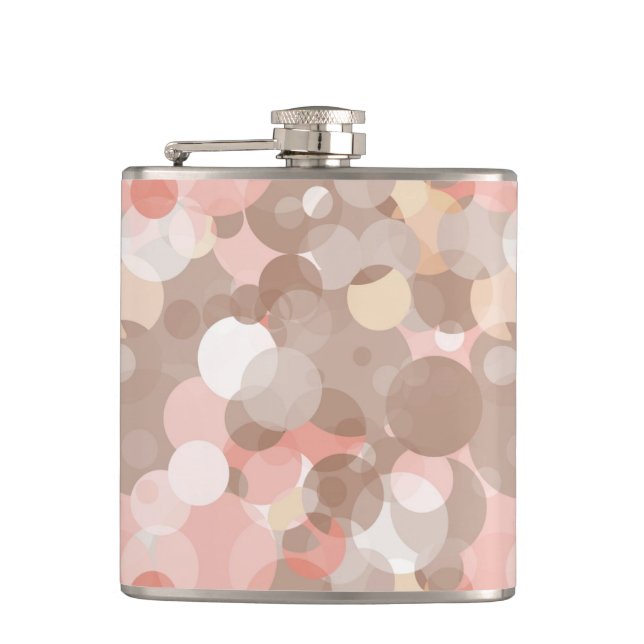 Simple Pattern - Circles Hip Flask (Front)