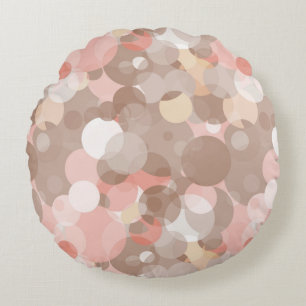 Simple Pattern - Circles Round Pillow