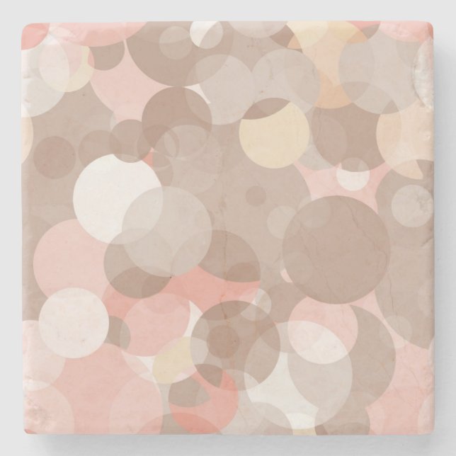 Simple Pattern - Circles Stone Coaster (Front)