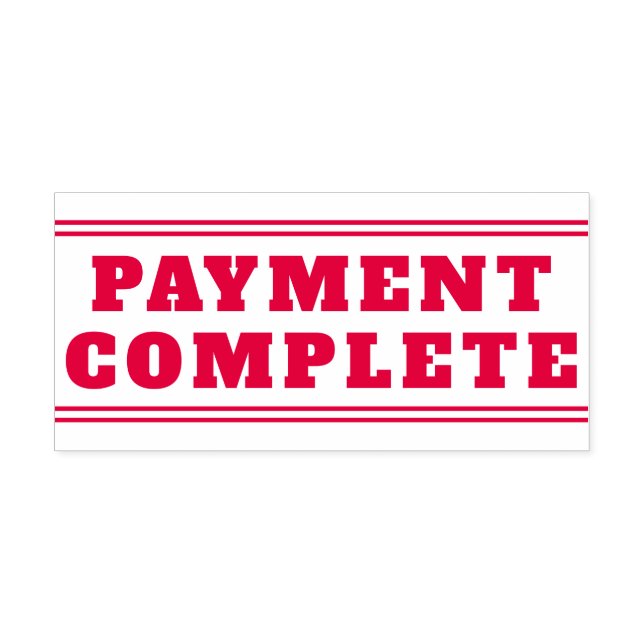 Simple "PAYMENT COMPLETE" Rubber Stamp (Design)