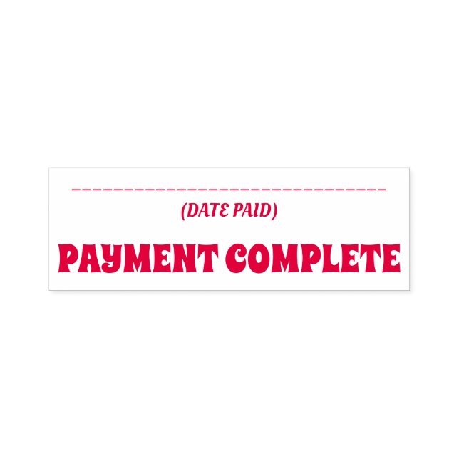 Simple "PAYMENT COMPLETE" Rubber Stamp (Design)