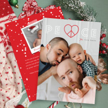 Simple Peace Heart Typography Minimalist Photo