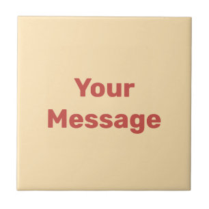 Simple Peach and Red Text Template Your Message Tile