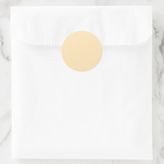 Simple Peach Blank Classic Round Sticker (Bag)