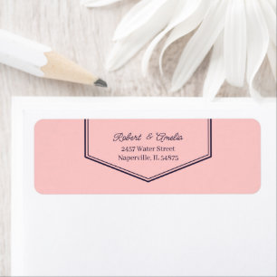 Simple Peach Return Address Labels