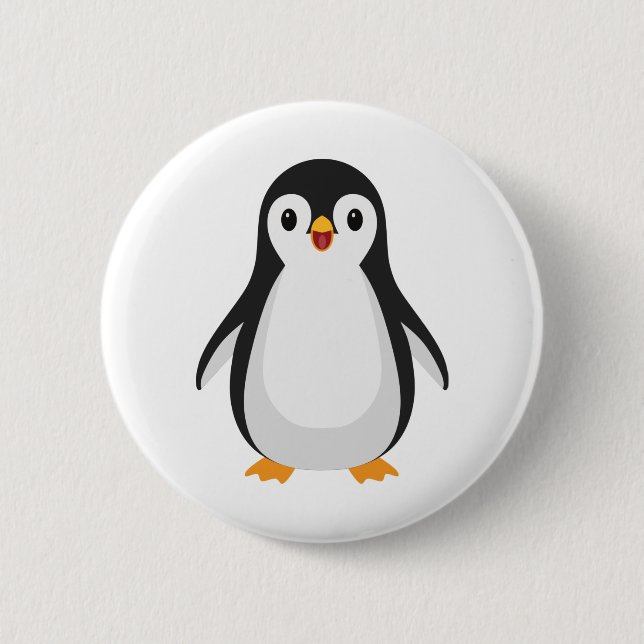 Simple Penguin 2 Inch Round Button (Front)
