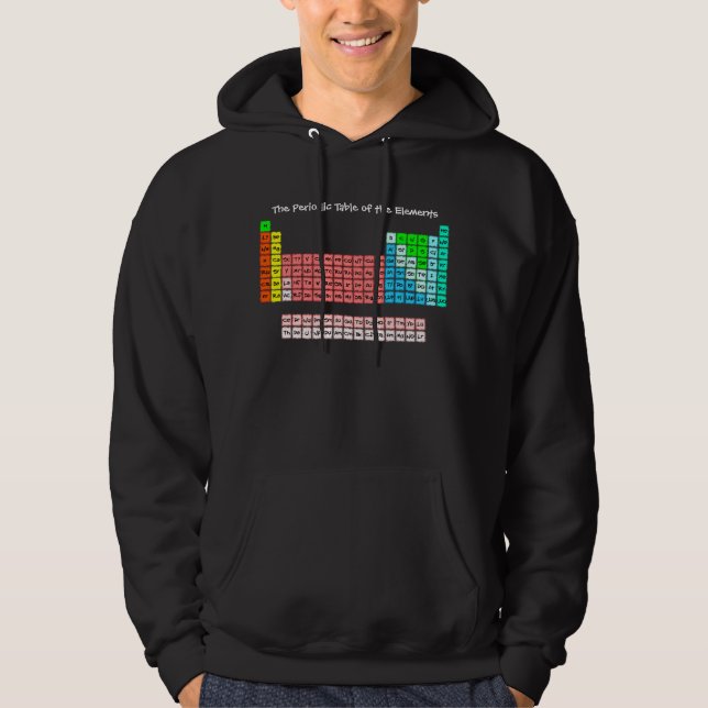 Simple Periodic Table (Handwritten Style) Hoodie (Front)