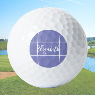 Simple periwinkle blue minimalist custom ladies golf balls