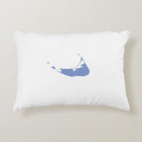 Simple Periwinkle Blue Nantucket Island ACK Map