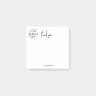 Simple Personal Stationery Thank You White Post-it Notes