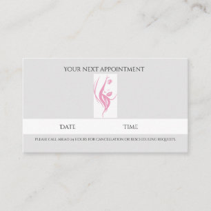 Simple Personalised Salon Beauty Appointment Card