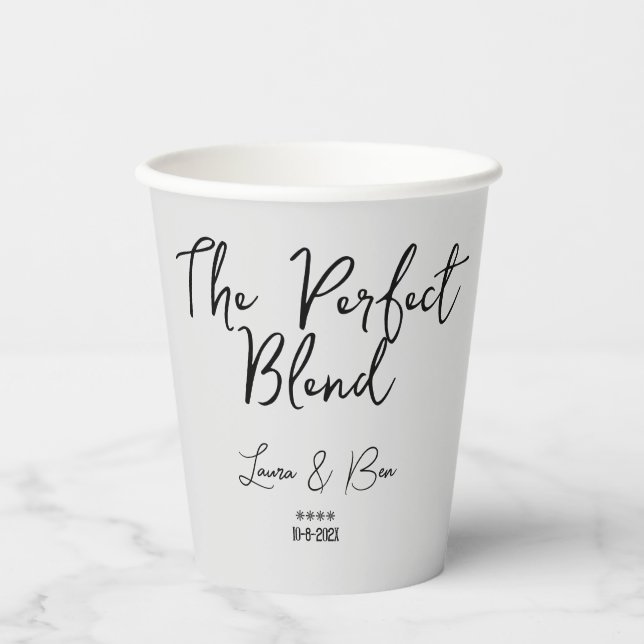 Simple Personalize The Perfect Blend, Tea/Coffee  Paper Cups (Front)