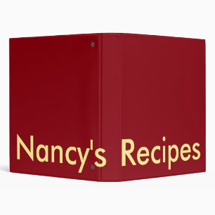 SIMPLE PERSONALIZED 3 RING RECIPE BINDER