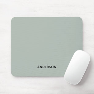 Simple Personalized Ash & Name Monogram   Elegant Mouse Pad