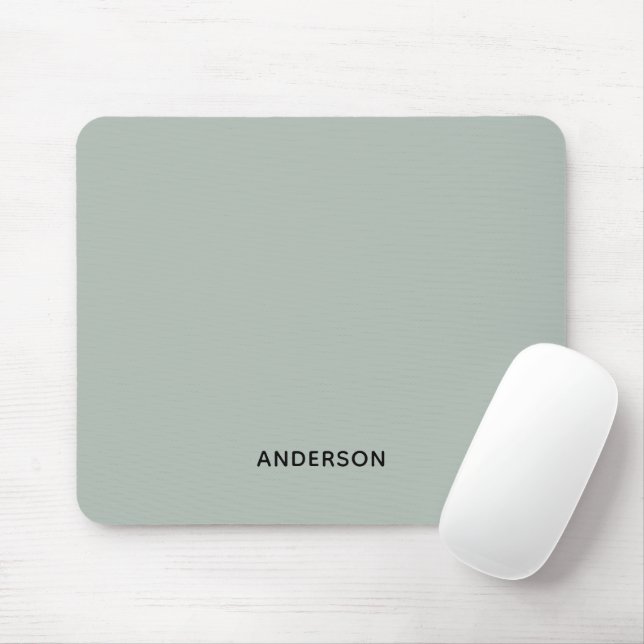Simple Personalized Ash & Name Monogram | Elegant Mouse Pad (With Mouse)