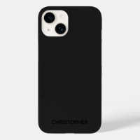Simple Personalized Black on Black Case-Mate 14