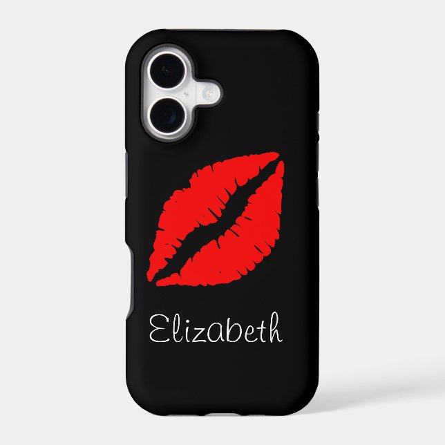 Simple Personalized Black Red Lips (Back)