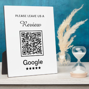 Simple Personalized Business Leave a Review Plaque