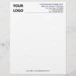 Simple Personalized Business Letterhead with Logo<br><div class="desc">Custom Colours and Font Simple Personalized Your Business Office Letterhead with Logo and Text - Contact Information - Choose / add your favourite text and line colours / font / size. Resize and move or remove and add elements - Image / text with customization tool !</div>