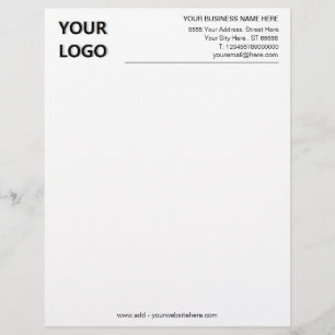 Simple Personalized Business Logo Name Office Letterhead