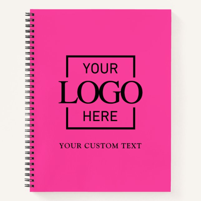 Simple Personalized Business Logo Promotional  Notebook (Front)