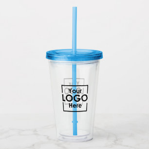 Simple Personalized Business Logo Small Business Acrylic Tumbler