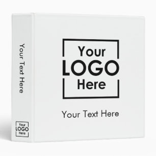 Simple Personalized Business Logo Text Corporate Binder