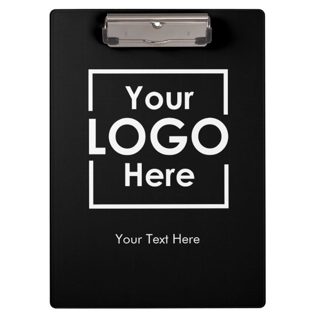 Simple Personalized Business Logo Text Corporate  Clipboard (Front)