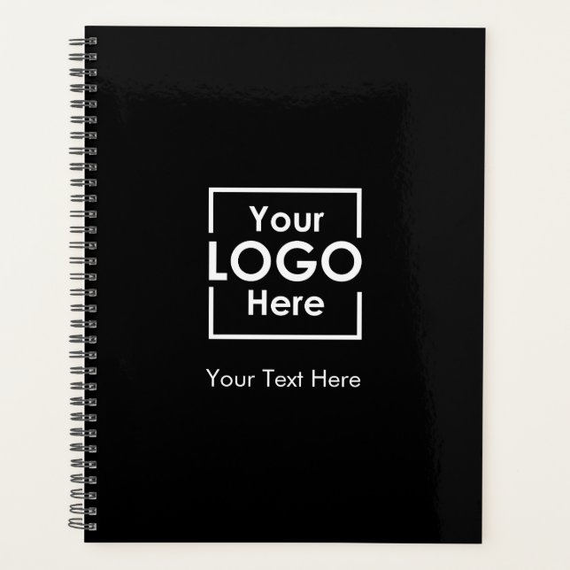 Simple Personalized Business Logo Text Corporate  Planner (Front)