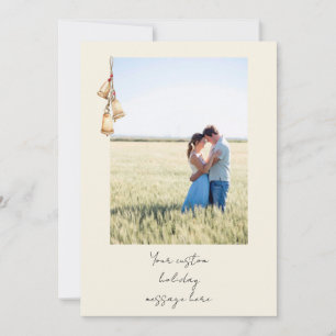 Simple Personalized Christmas Bell Card