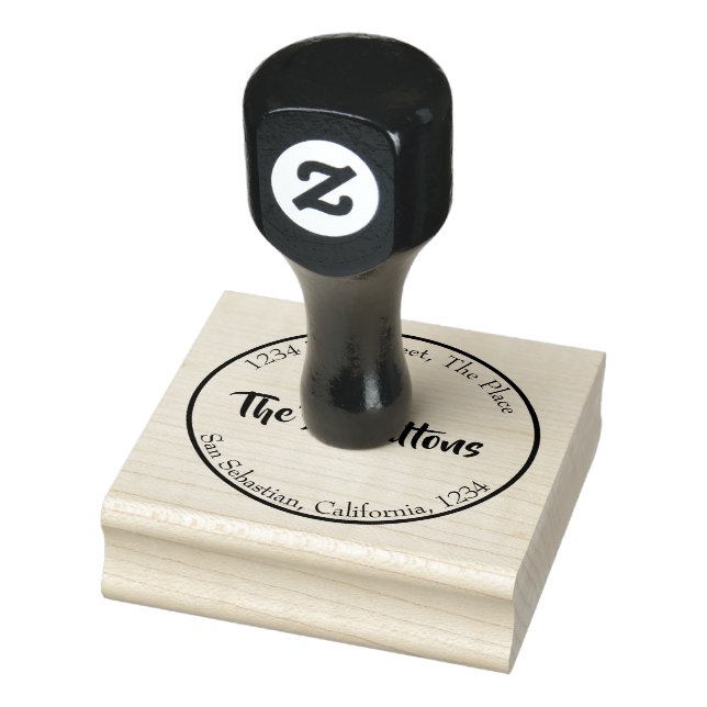Simple personalized (circle border) rubber stamp (Stamp)