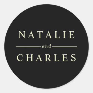 Simple Personalized Classic Round Sticker