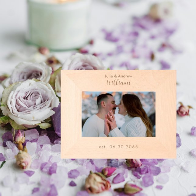 Simple Personalized Couple Names Wedding Etched Frames (Creator Uploaded)