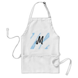 Simple personalized glitter monogram baking throw standard apron