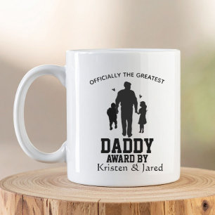 Simple  personalized greatest dad father's day  coffee mug