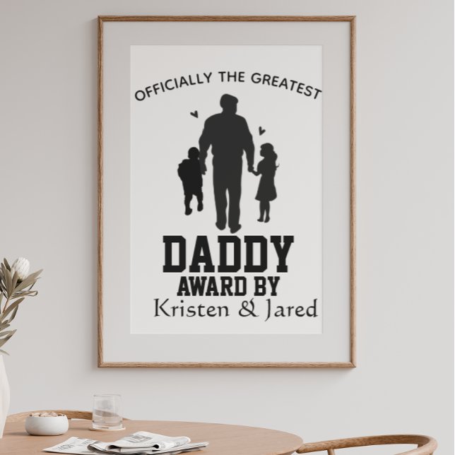 Simple  personalized greatest dad father's day  poster (Creator Uploaded)