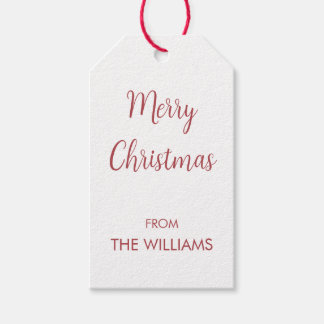 Simple Personalized Holiday Gift Tags 